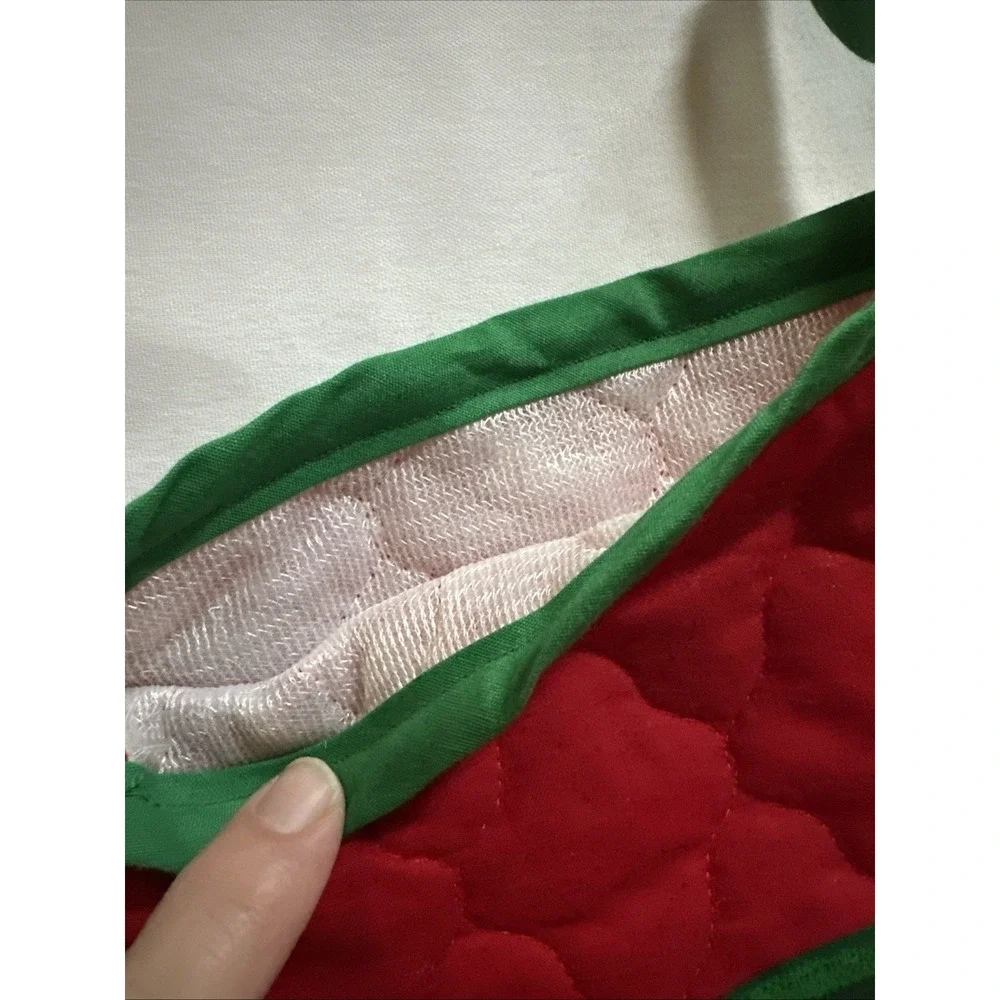 Vintage Handmade Quilted Christmas Stocking 14